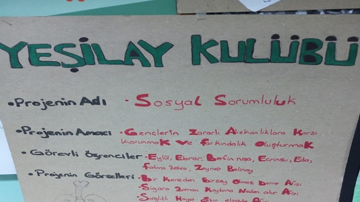 YEŞİLAY KULÜBÜ ETKİNLİKLERİ